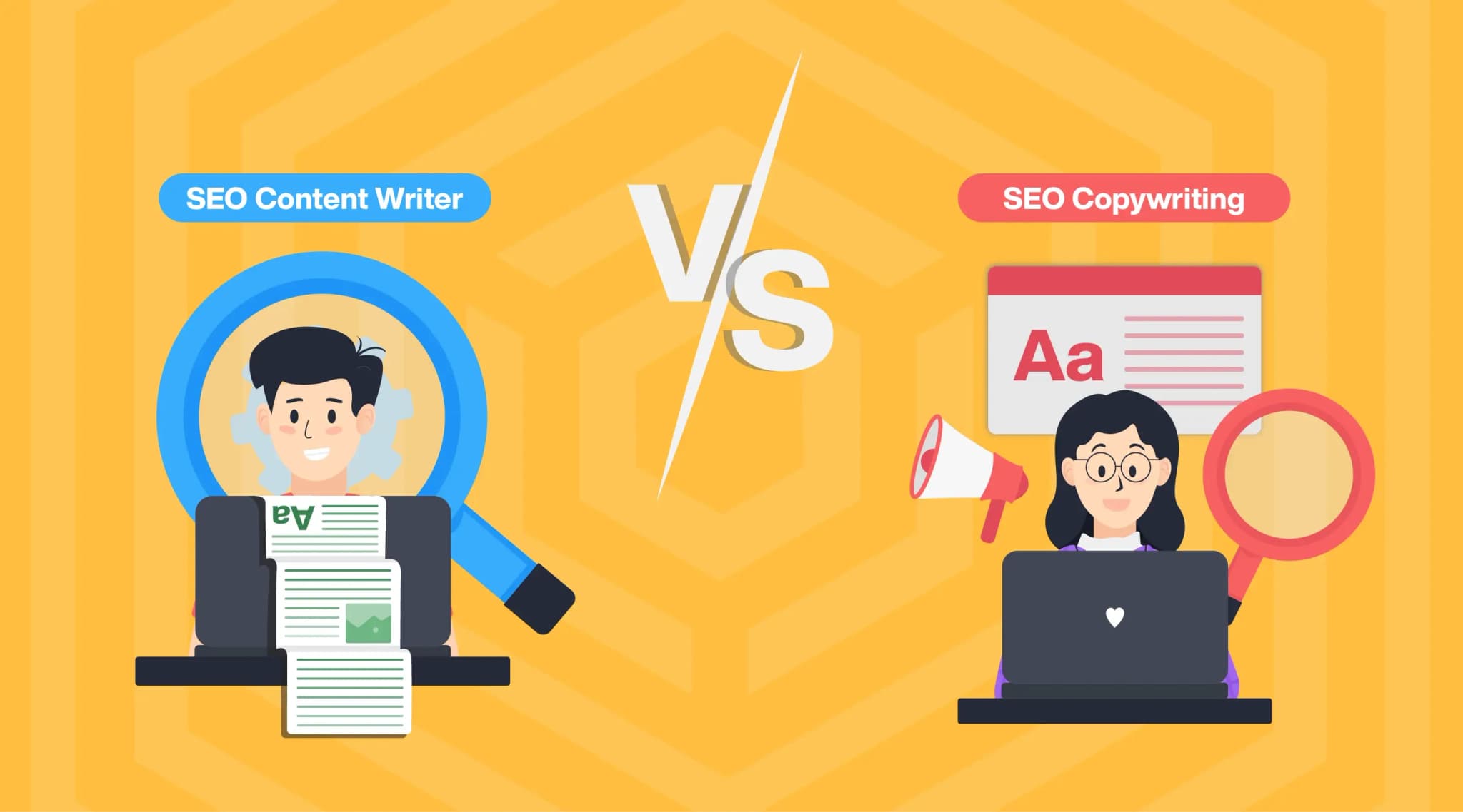 SEO Copywriting VS. SEO Content Writing Image Cover
