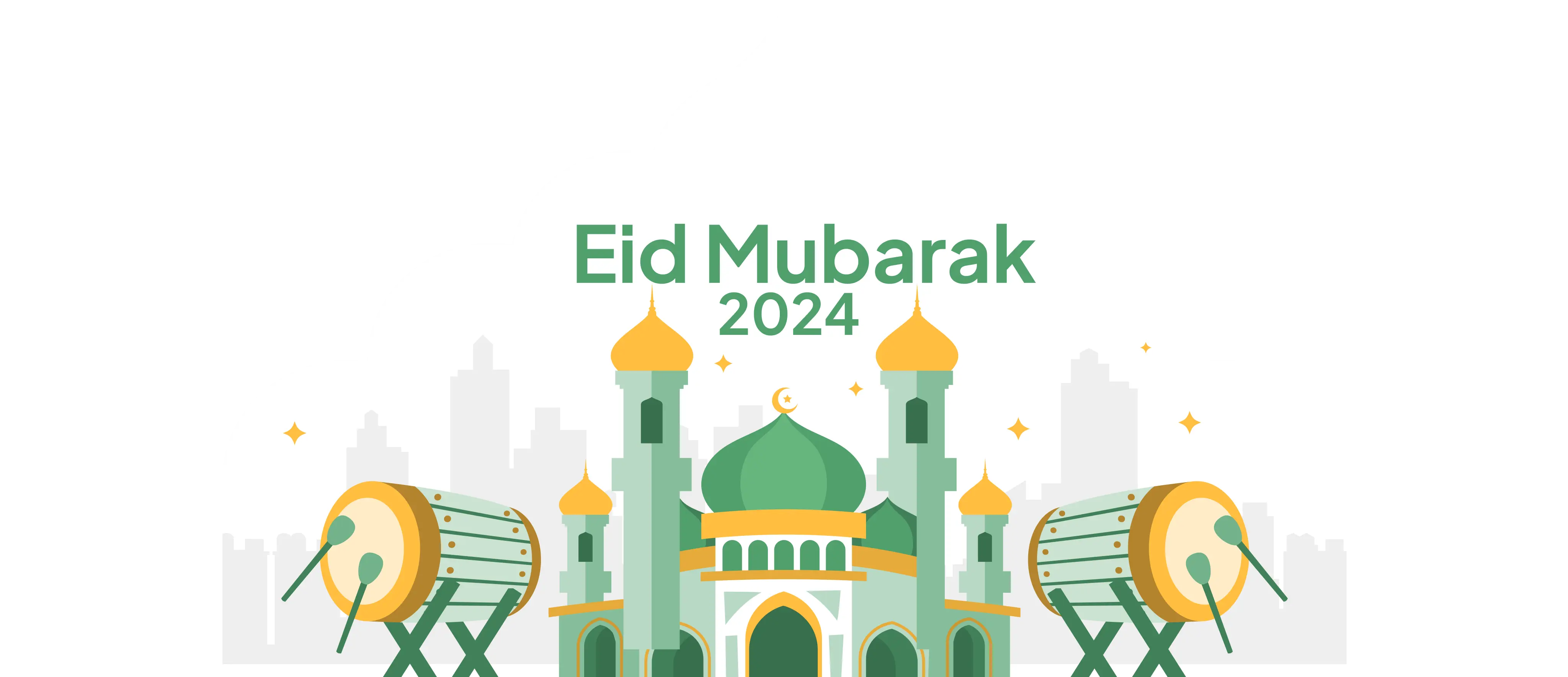 Eid Mubarak 2024 Doodle